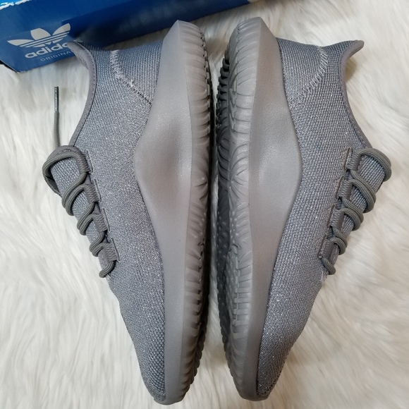 Adidas Tubular Shadow Sneakers Color Gray With Silver Glitter SIZE 8 Women..... - Picture 7 of 10